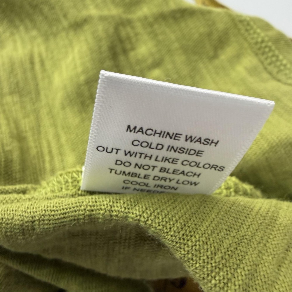Habitat Tunic Womens XL Green Scoop Neck Long Sleeve Pockets Lagenlook Olive - Picture 12 of 13